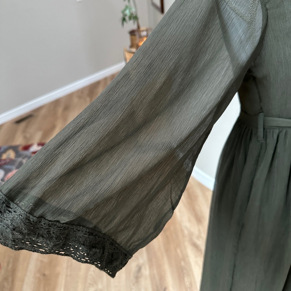 Long column high neck beaded and sequin chiffon Global Inspired Dress - Picture 5 of 11